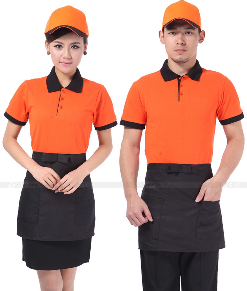 Dong phuc quan cafe GLU CF327 3 may áo thun đồng phục