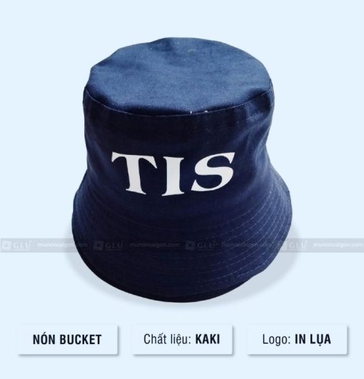 nón bucket kaki