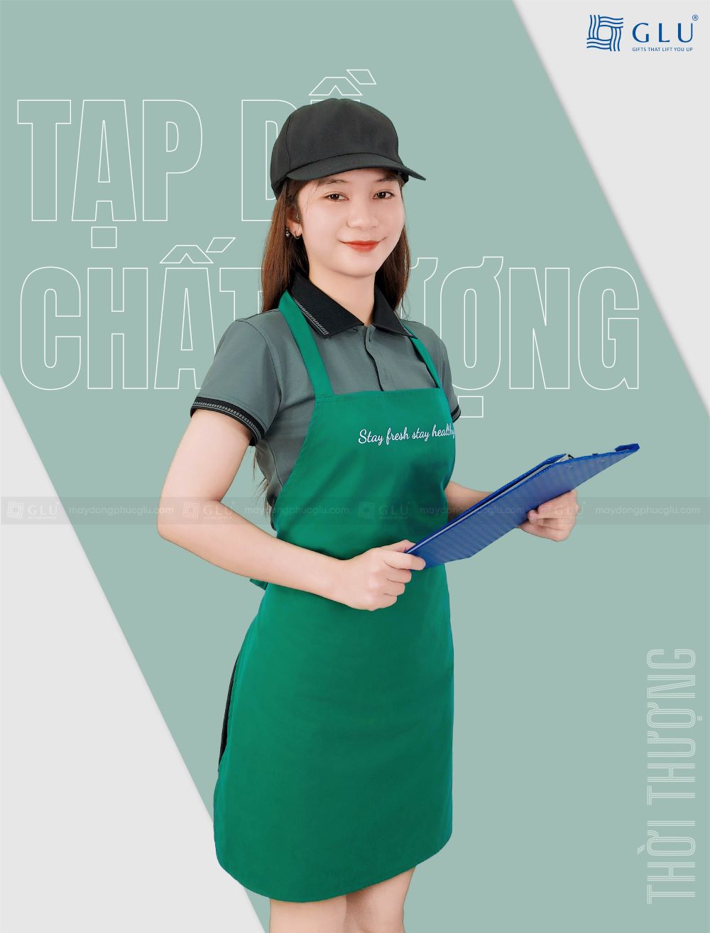 tạp dề đồng phục