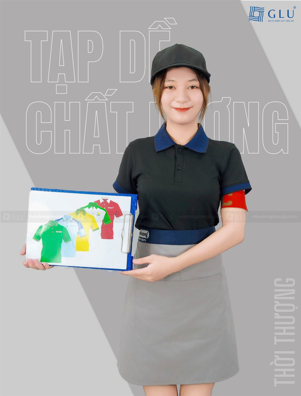 tạp dề đồng phục