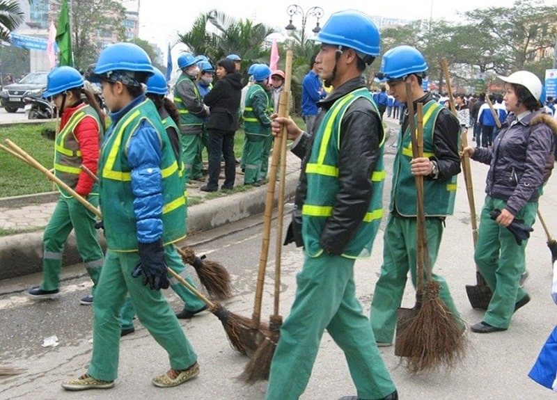 mẫu đồng phục công nhân vệ sinh môi trường an toàn