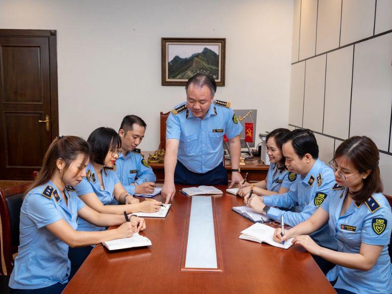 Màu xanh dương mới tượng trưng cho sự trung thành, đáng tin cậy, uy nghiêm của lực lượng quản lý thị trường