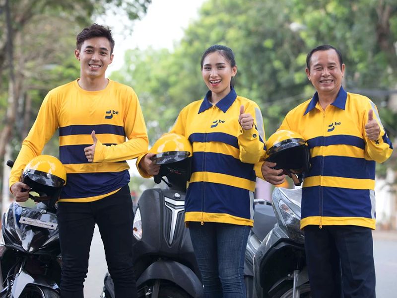 Áo khoác đồng phục tài xế bebike màu vàng