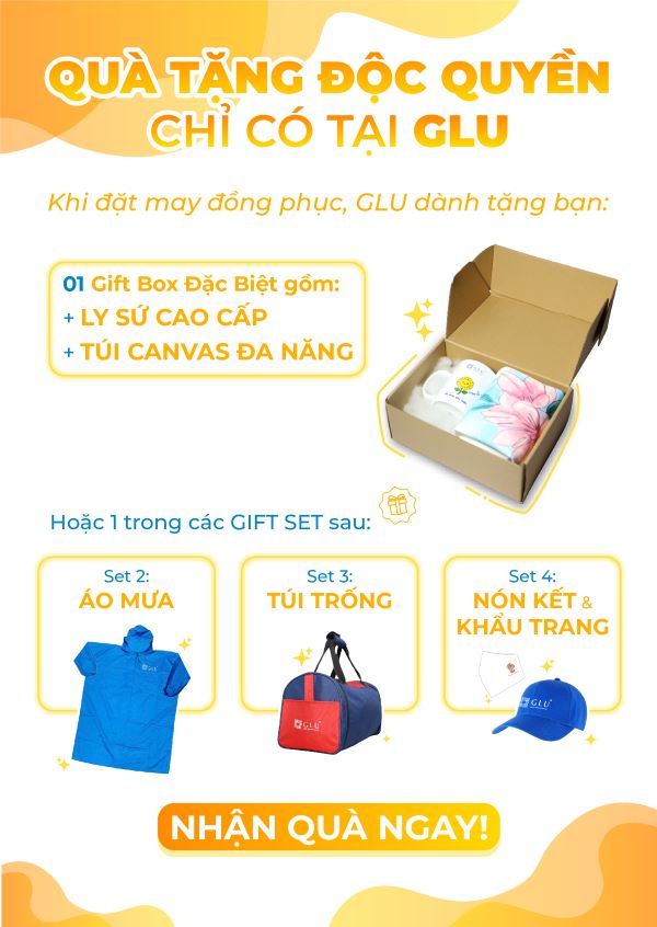 Quà tặng độc quyền khi đặt may đồng phục tại GLU
